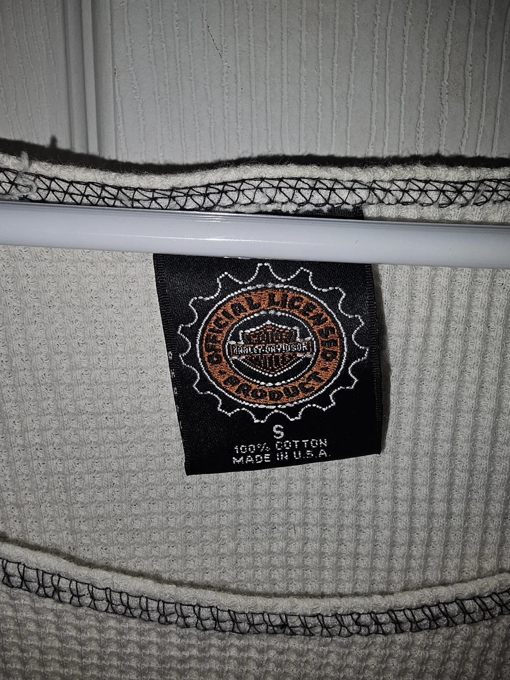Harley-Davidson Women’s White Long-Sleeve Thermal Top - Picture 3 of 4